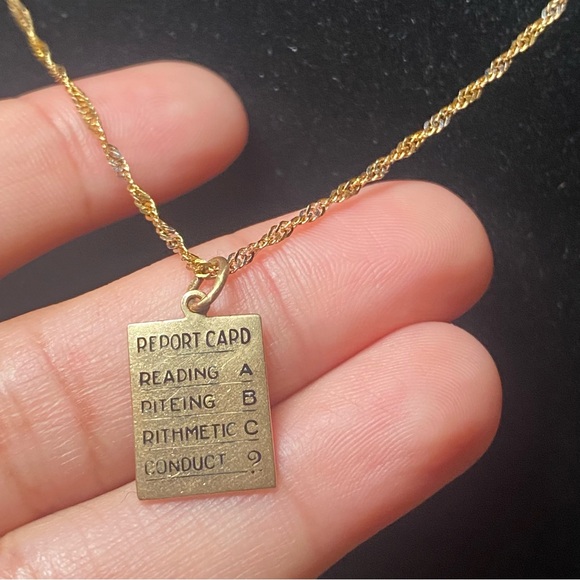 14K Vintage Report Card Charm Date 1951 - Picture 5 of 6